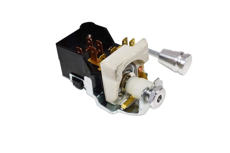 A-Team Performance Headlight Switch Assembly - Billet Aluminum Knob & Billet Dash Knobs - Compatible with 1968-1984 Chevy GM Street Rod Trucks & Street Rod Headlight Switch - Push Button, Panel Mount - Image 3